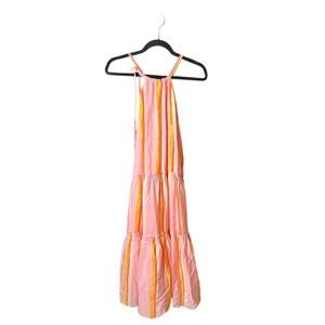 Club‎ Monaco Amirra Pink Stripe Silk Halter Dress Size 10